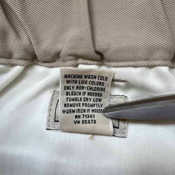 LL Bean Capri Pants Womens 18 Petite Tan High Rise Cotton Blend Twill Pockets - Picture 6 of 10